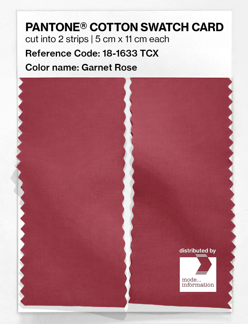 Product image 2 of the product “PANTONE® COTTON SWATCH CARD 18-1633 TCX Garnet Rose ”