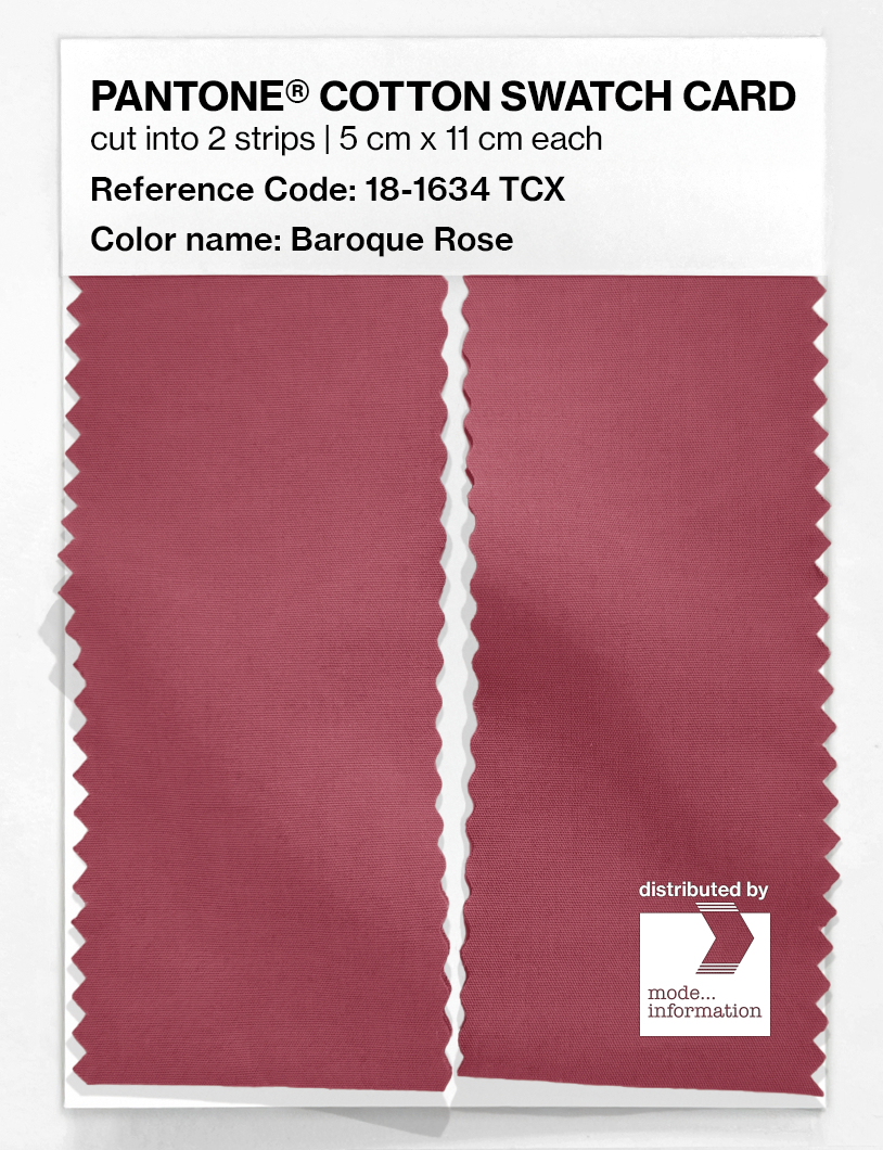 Product image 2 of the product “PANTONE® COTTON SWATCH CARD 18-1634 TCX Baroque Rose ”
