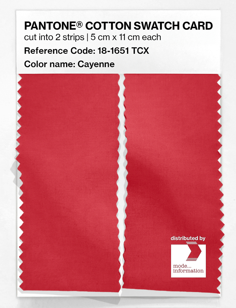 Artikelbild 2 des Artikels “PANTONE® COTTON SWATCH CARD 18-1651 TCX Cayenne “