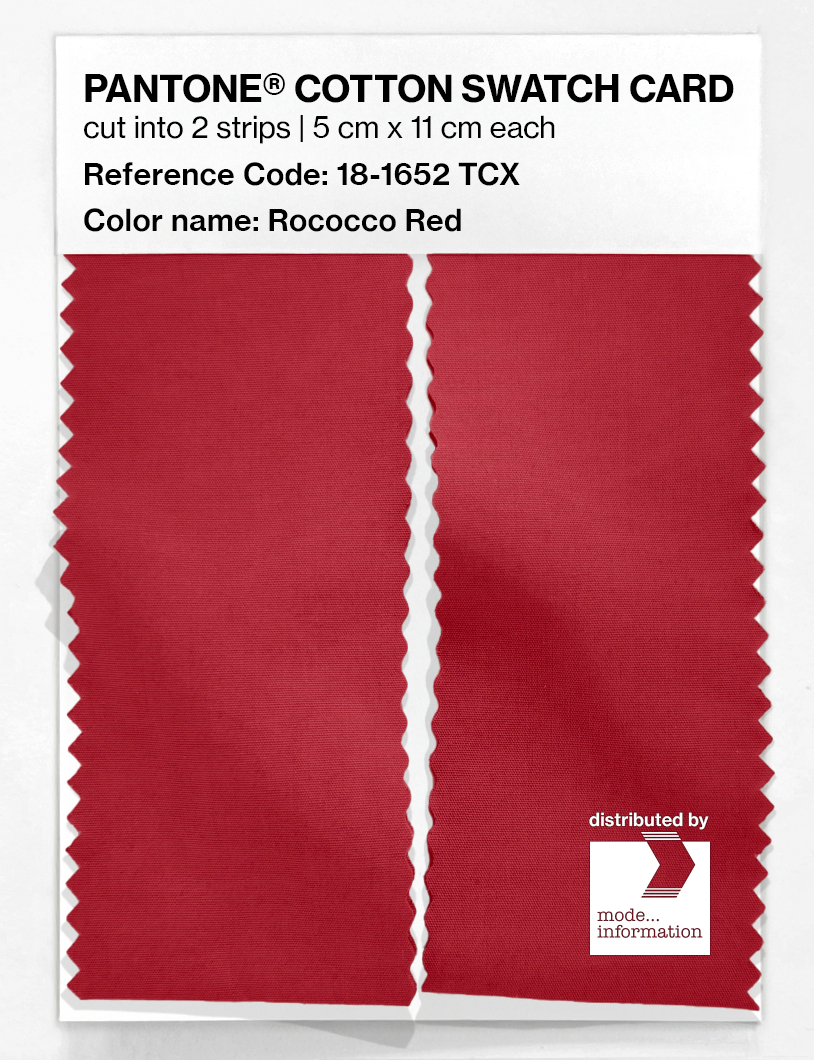 Artikelbild 2 des Artikels “PANTONE® COTTON SWATCH CARD 18-1652 TCX Rococco Red “