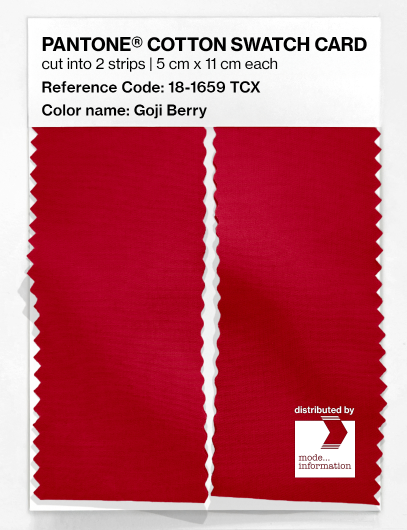Artikelbild 2 des Artikels “PANTONE® COTTON SWATCH CARD 18-1659 TCX Goji Berry “