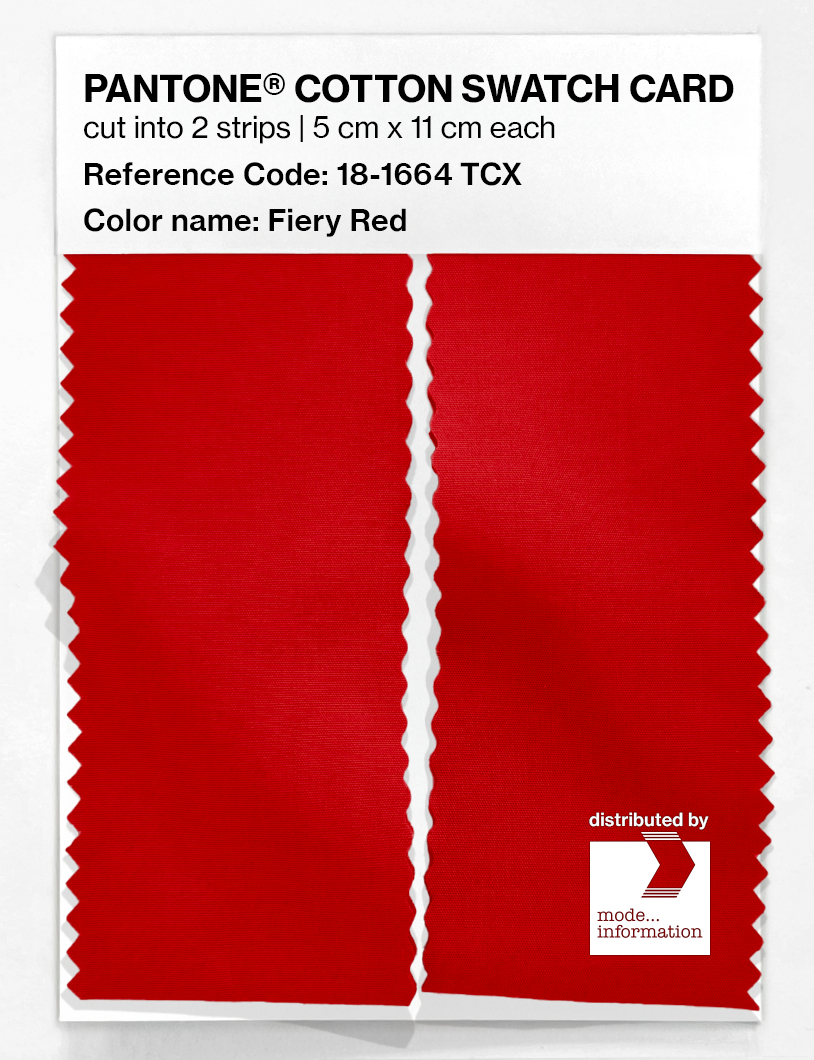 Artikelbild 2 des Artikels “PANTONE® COTTON SWATCH CARD 18-1664 TCX Fiery Red “