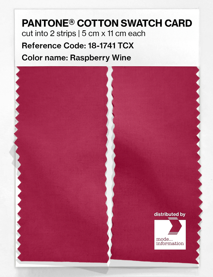 Artikelbild 2 des Artikels “PANTONE® COTTON SWATCH CARD 18-1741 TCX Raspberry Wine “