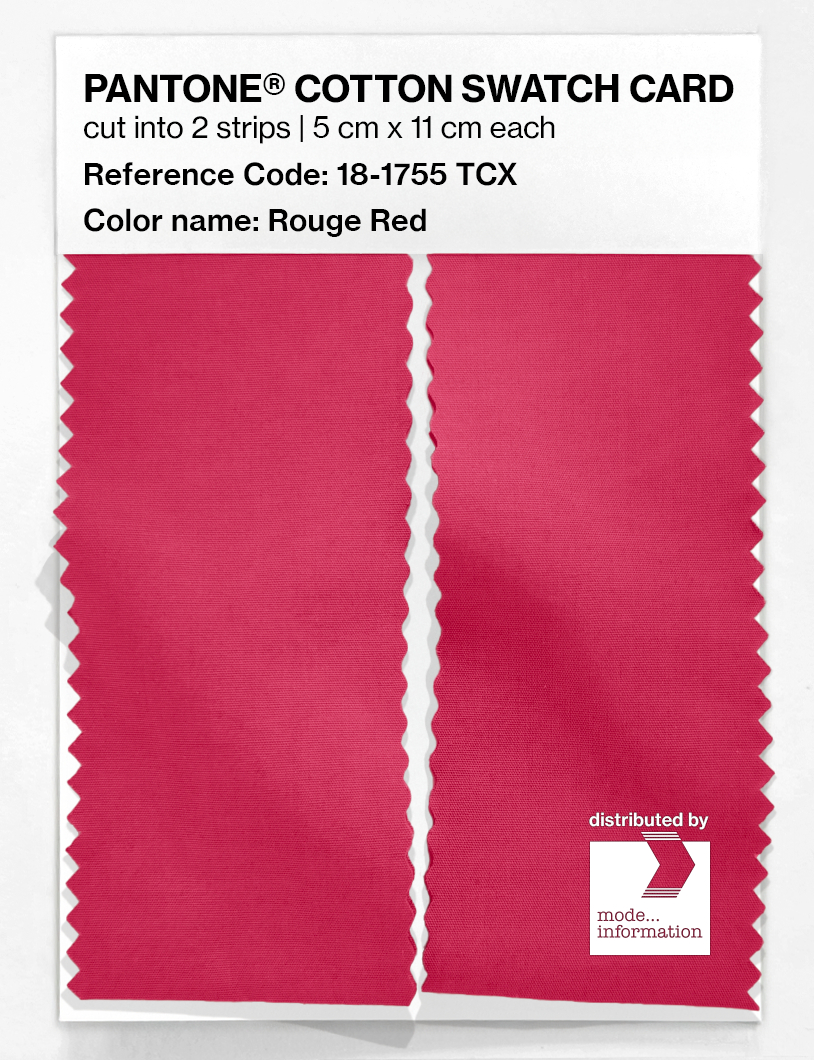 Artikelbild 2 des Artikels “PANTONE® COTTON SWATCH CARD 18-1755 TCX Rouge Red “