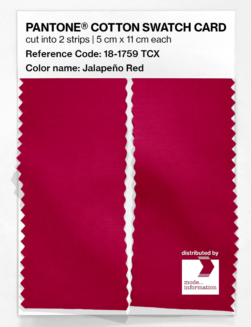 Artikelbild 2 des Artikels “PANTONE® COTTON SWATCH CARD 18-1759 TCX Jalapeño Red “