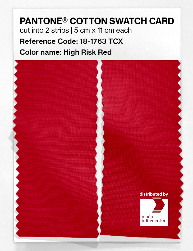 Artikelbild 2 des Artikels “PANTONE® COTTON SWATCH CARD 18-1763 TCX High Risk Red “
