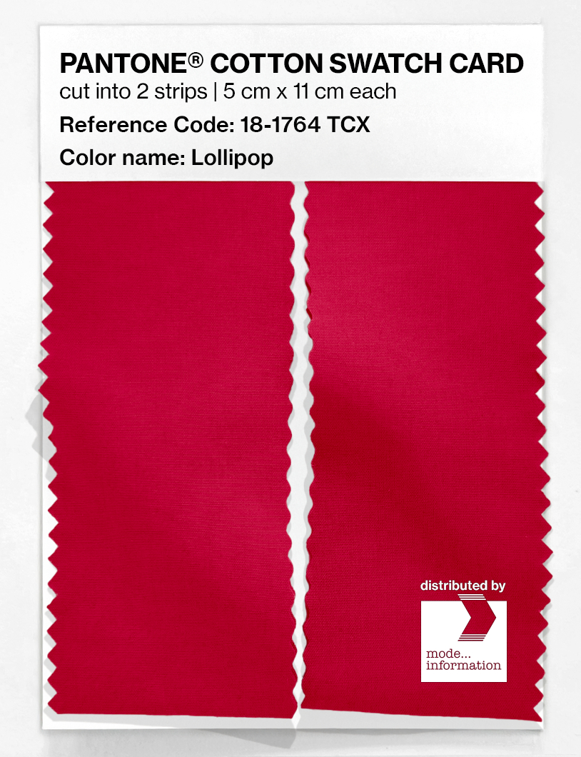 Product image 2 of the product “PANTONE® COTTON SWATCH CARD 18-1764 TCX Lollipop ”