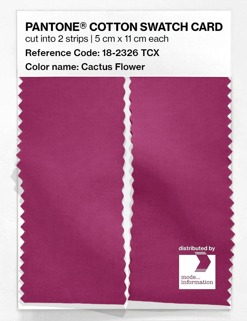 Product image 2 of the product “PANTONE® COTTON SWATCH CARD 18-2326 TCX Cactus Flower ”