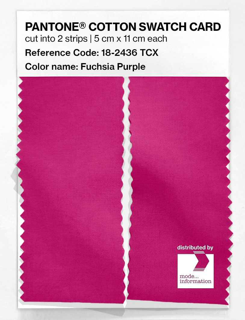 Product image 2 of the product “PANTONE® COTTON SWATCH CARD 18-2436 TCX Fuchsia Purple ”