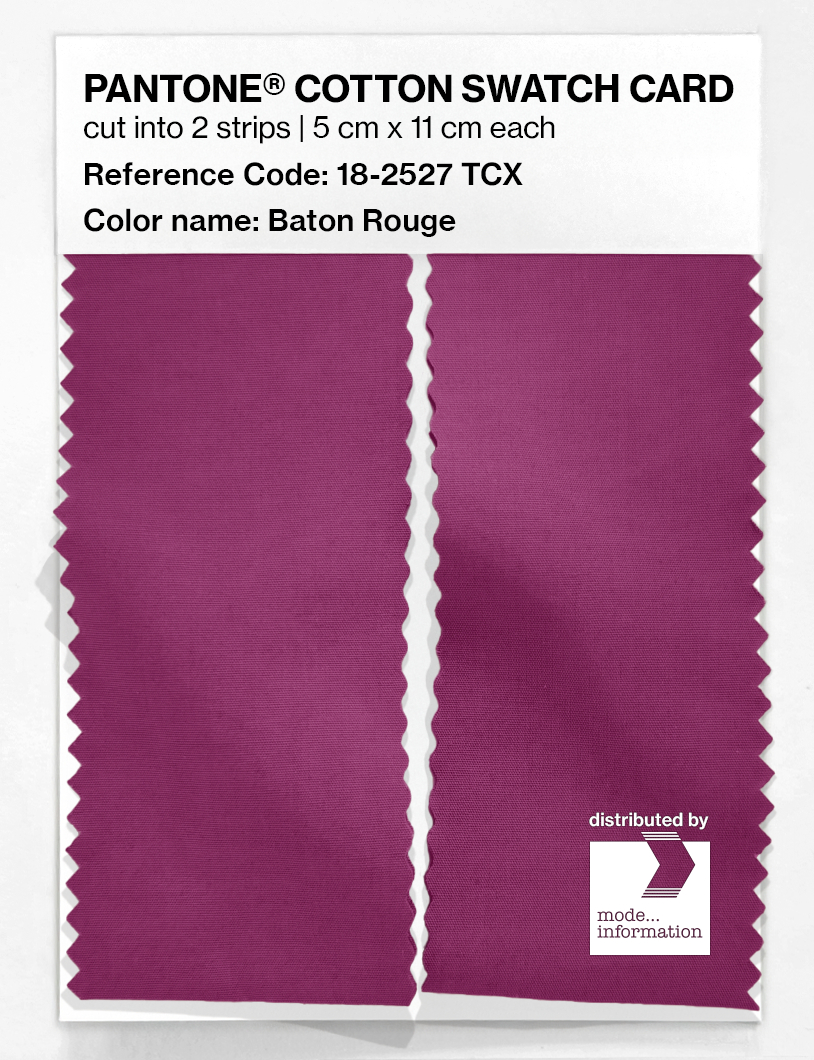Product image 2 of the product “PANTONE® COTTON SWATCH CARD 18-2527 TCX Baton Rouge ”