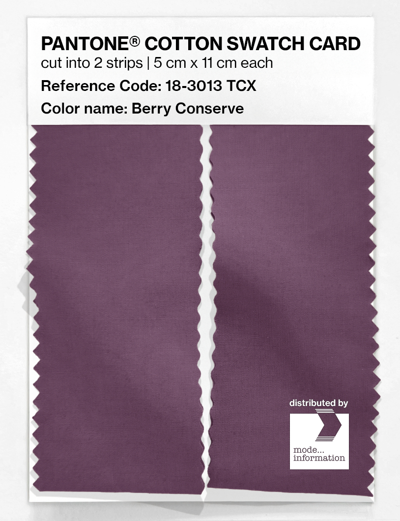 Product image 2 of the product “PANTONE® COTTON SWATCH CARD 18-3013 TCX Berry Conserve ”