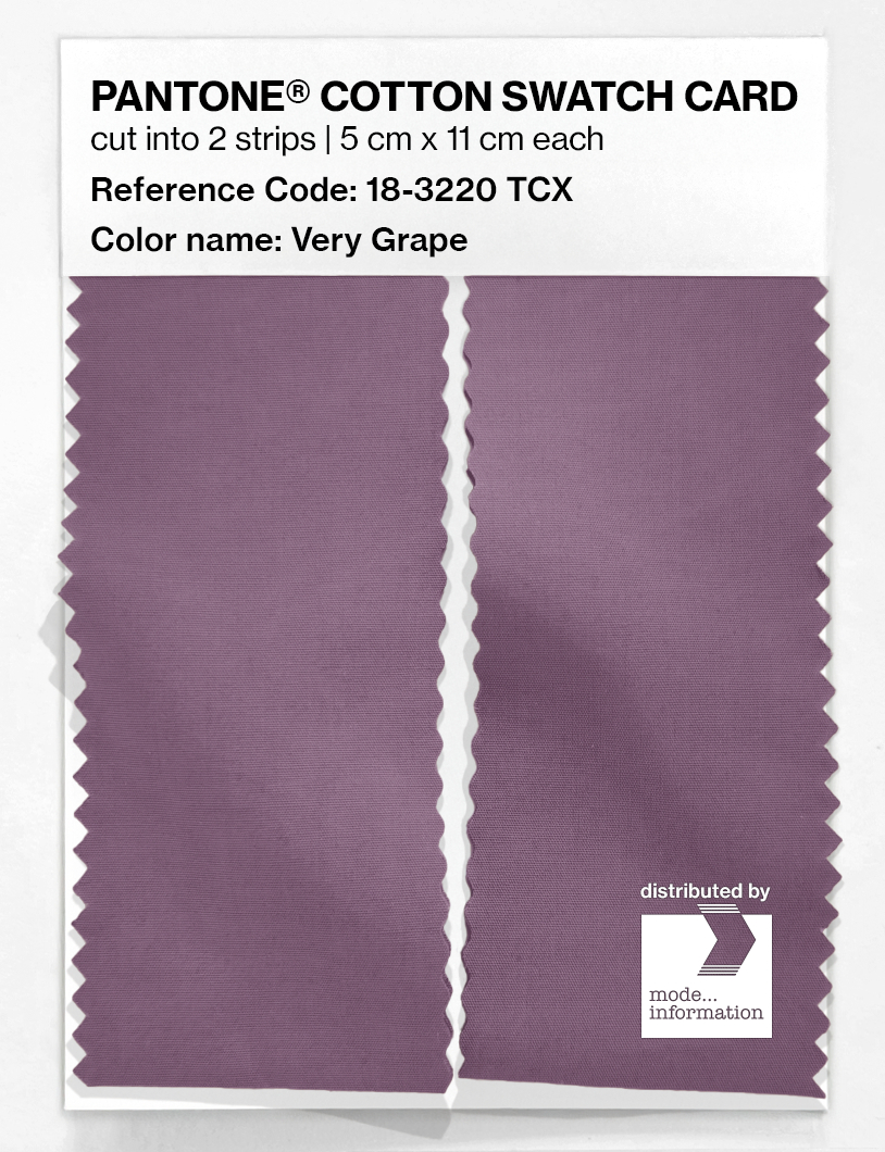 Product image 2 of the product “PANTONE® COTTON SWATCH CARD 18-3220 TCX Very Grape ”