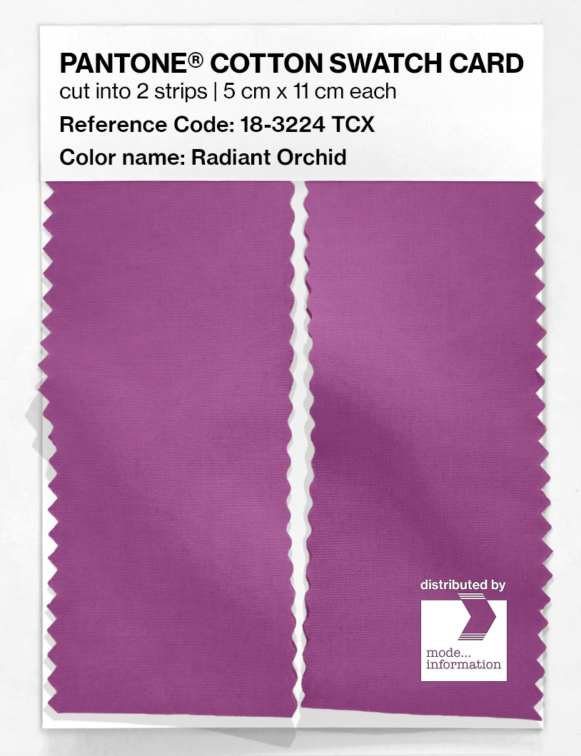Product image 2 of the product “PANTONE® COTTON SWATCH CARD 18-3224 TCX Radiant Orchid ”