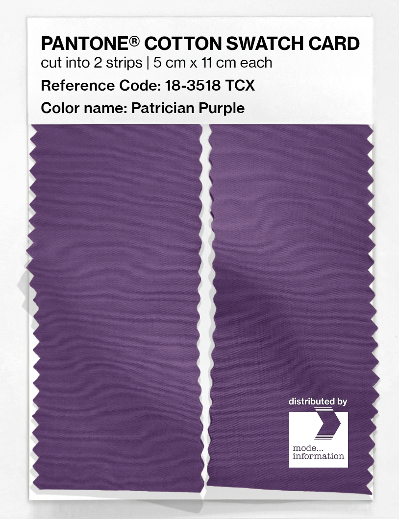 Product image 2 of the product “PANTONE® COTTON SWATCH CARD 18-3518 TCX Patrician Purple ”