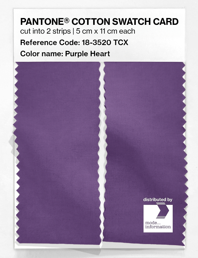 Product image 2 of the product “PANTONE® COTTON SWATCH CARD 18-3520 TCX Purple Heart ”