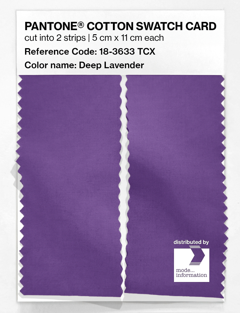 Artikelbild 2 des Artikels “PANTONE® COTTON SWATCH CARD 18-3633 TCX Deep Lavender “