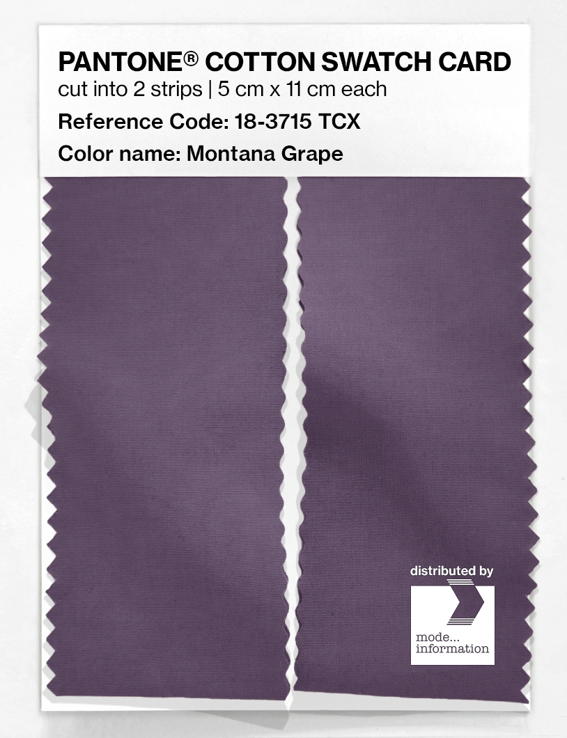 Product image 2 of the product “PANTONE® COTTON SWATCH CARD 18-3715 TCX Montana Grape ”