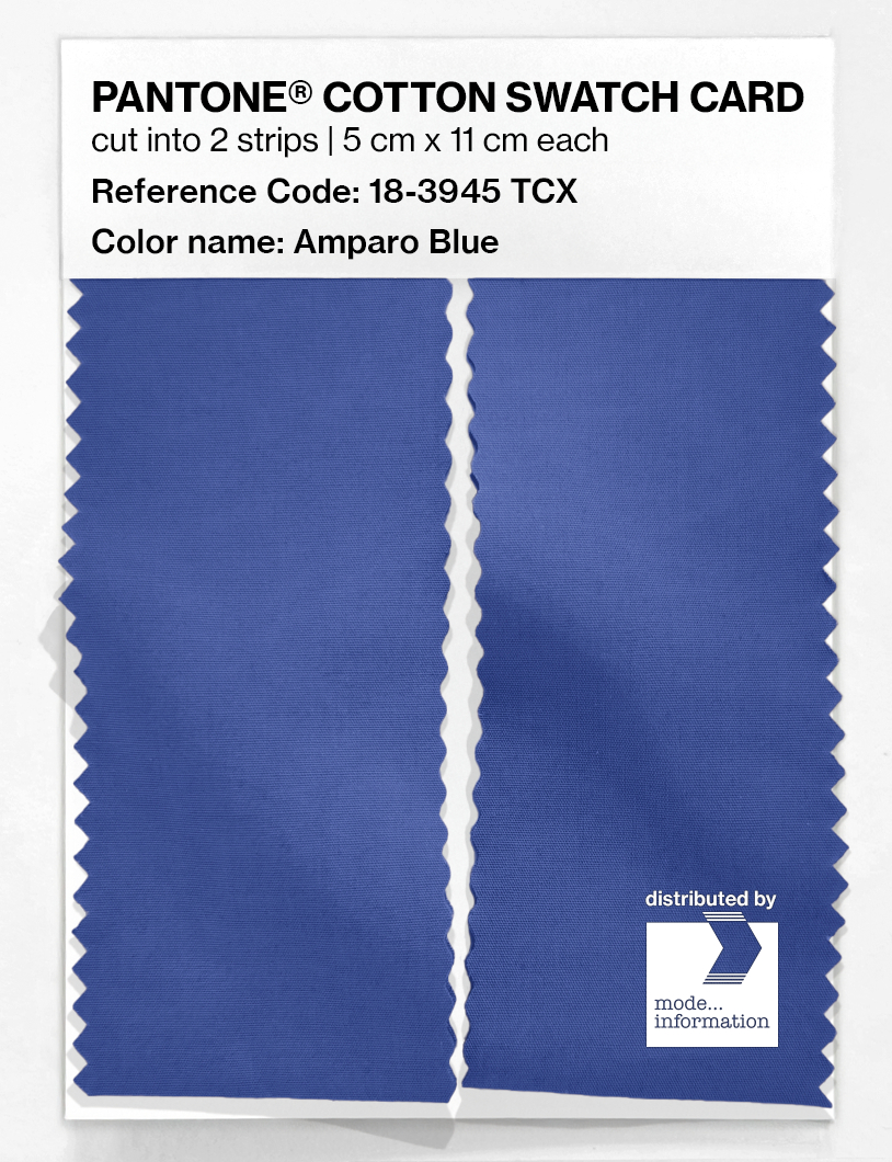Product image 2 of the product “PANTONE® COTTON SWATCH CARD 18-3945 TCX Amparo Blue ”