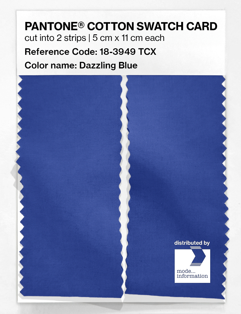 Artikelbild 2 des Artikels “PANTONE® COTTON SWATCH CARD 18-3949 TCX Dazzling Blue “
