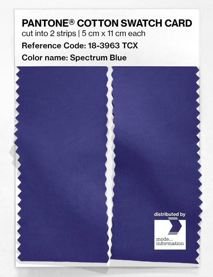 Product image 2 of the product “PANTONE® COTTON SWATCH CARD 18-3963 TCX Spectrum Blue ”