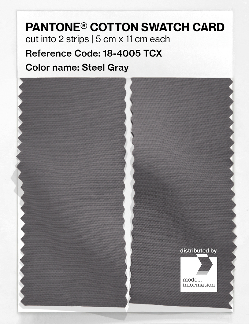 Artikelbild 2 des Artikels “PANTONE® COTTON SWATCH CARD 18-4005 TCX Steel Gray “