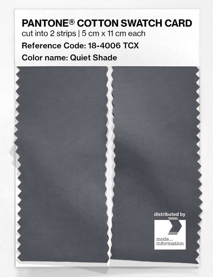 Product image 2 of the product “PANTONE® COTTON SWATCH CARD 18-4006 TCX Quiet Shade ”
