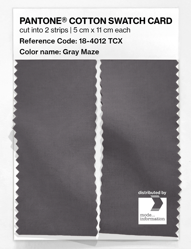 Artikelbild 2 des Artikels “PANTONE® COTTON SWATCH CARD 18-4012 TCX Gray Maze “