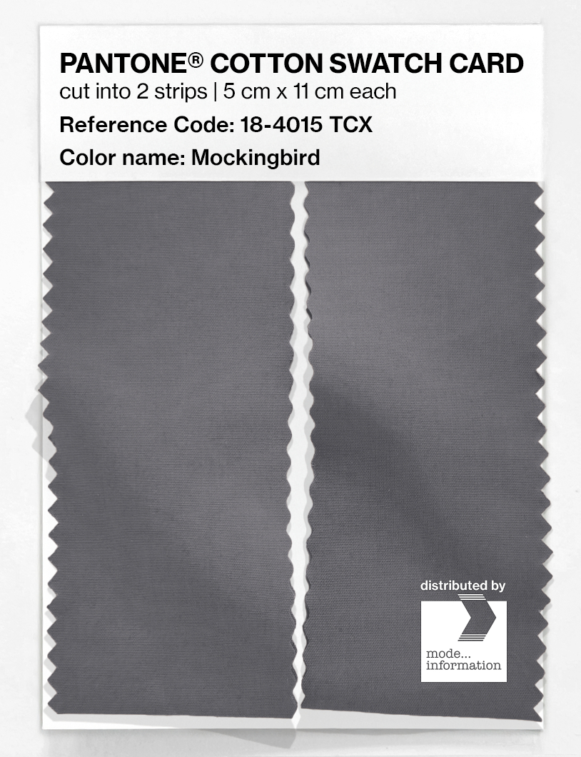 Product image 2 of the product “PANTONE® COTTON SWATCH CARD 18-4015 TCX Mockingbird ”