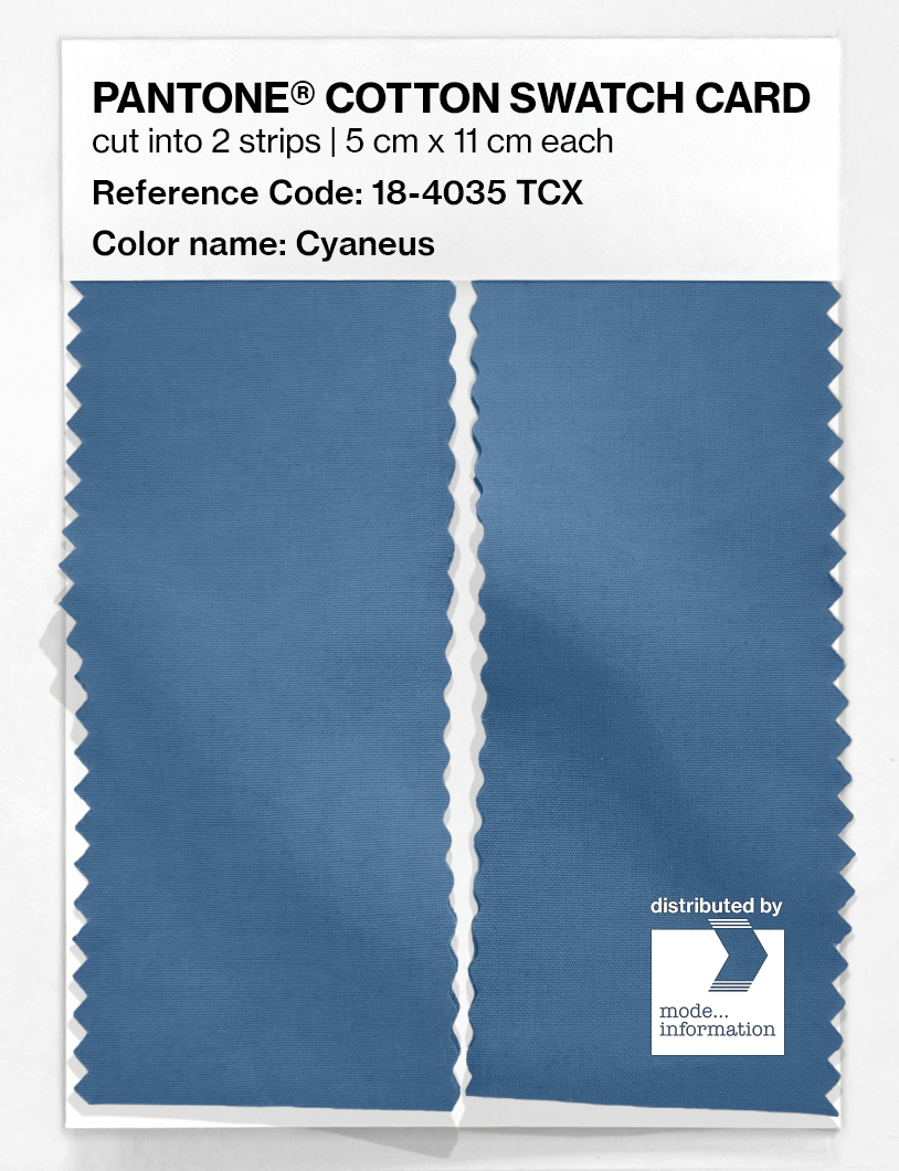 Product image 2 of the product “PANTONE® COTTON SWATCH CARD 18-4035 TCX Cyaneus ”