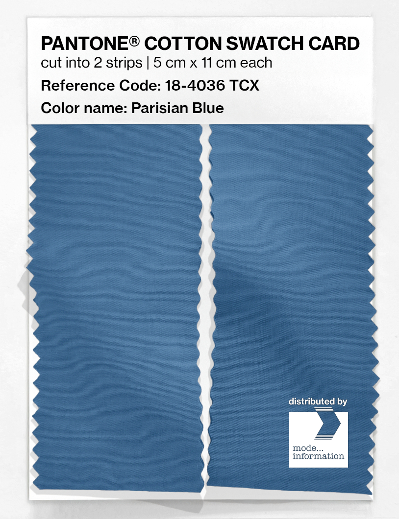 Product image 2 of the product “PANTONE® COTTON SWATCH CARD 18-4036 TCX Parisian Blue ”