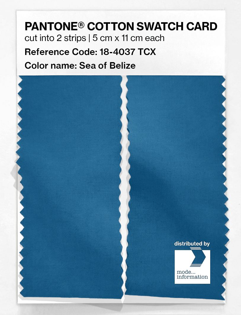 Artikelbild 2 des Artikels “PANTONE® COTTON SWATCH CARD 18-4037 TCX Sea of Belize “