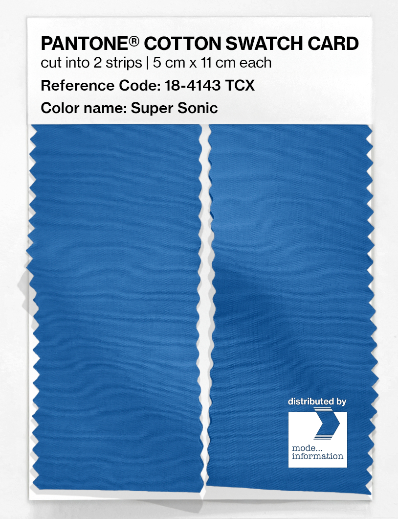 Artikelbild 2 des Artikels “PANTONE® COTTON SWATCH CARD 18-4143 TCX Super Sonic “