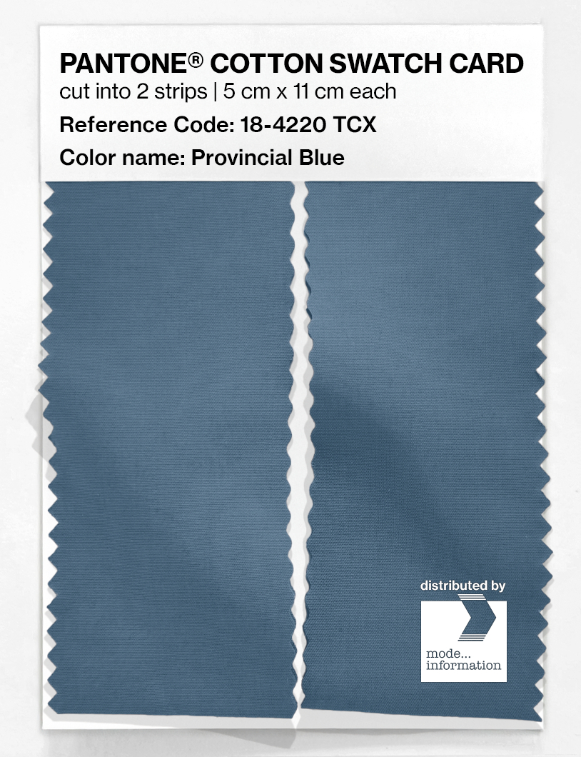 Product image 2 of the product “PANTONE® COTTON SWATCH CARD 18-4220 TCX Provincial Blue ”