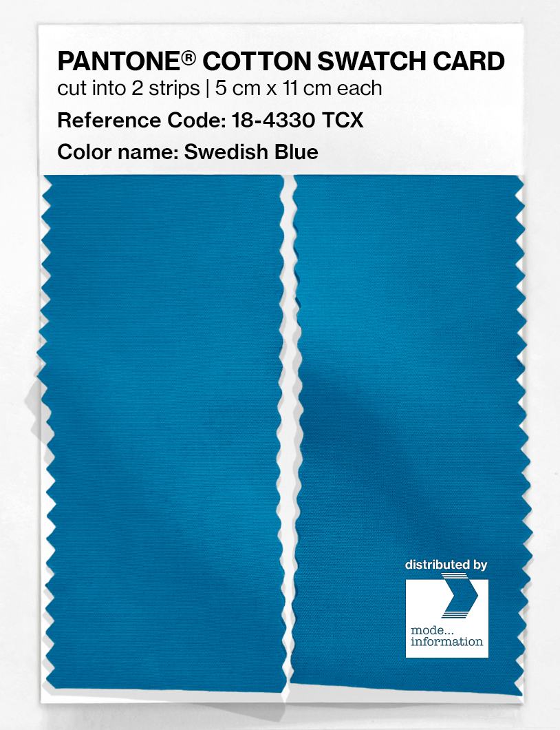 Artikelbild 2 des Artikels “PANTONE® COTTON SWATCH CARD 18-4330 TCX Swedish Blue “