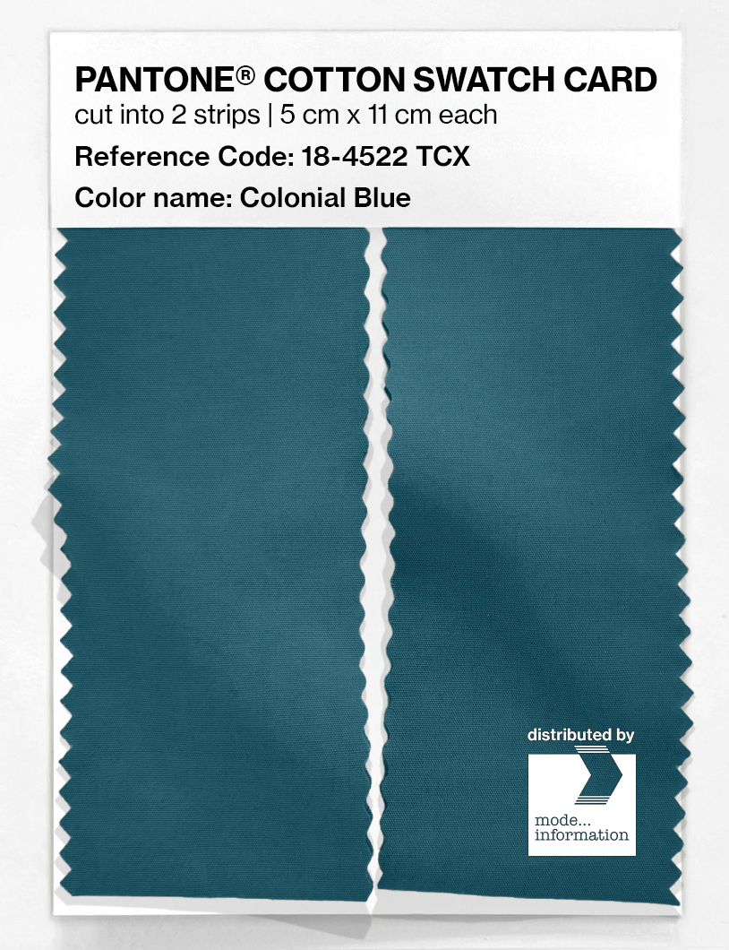 Product image 2 of the product “PANTONE® COTTON SWATCH CARD 18-4522 TCX Colonial Blue ”