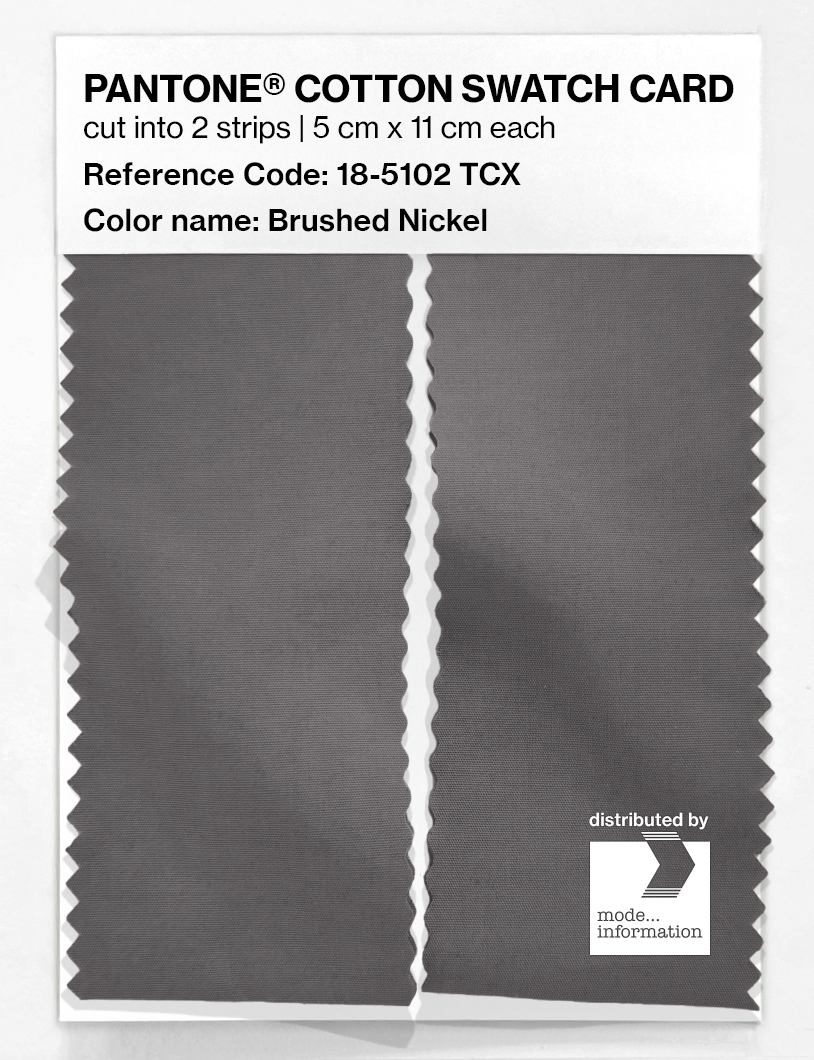 Artikelbild 2 des Artikels “PANTONE® COTTON SWATCH CARD 18-5102 TCX Brushed Nickel “