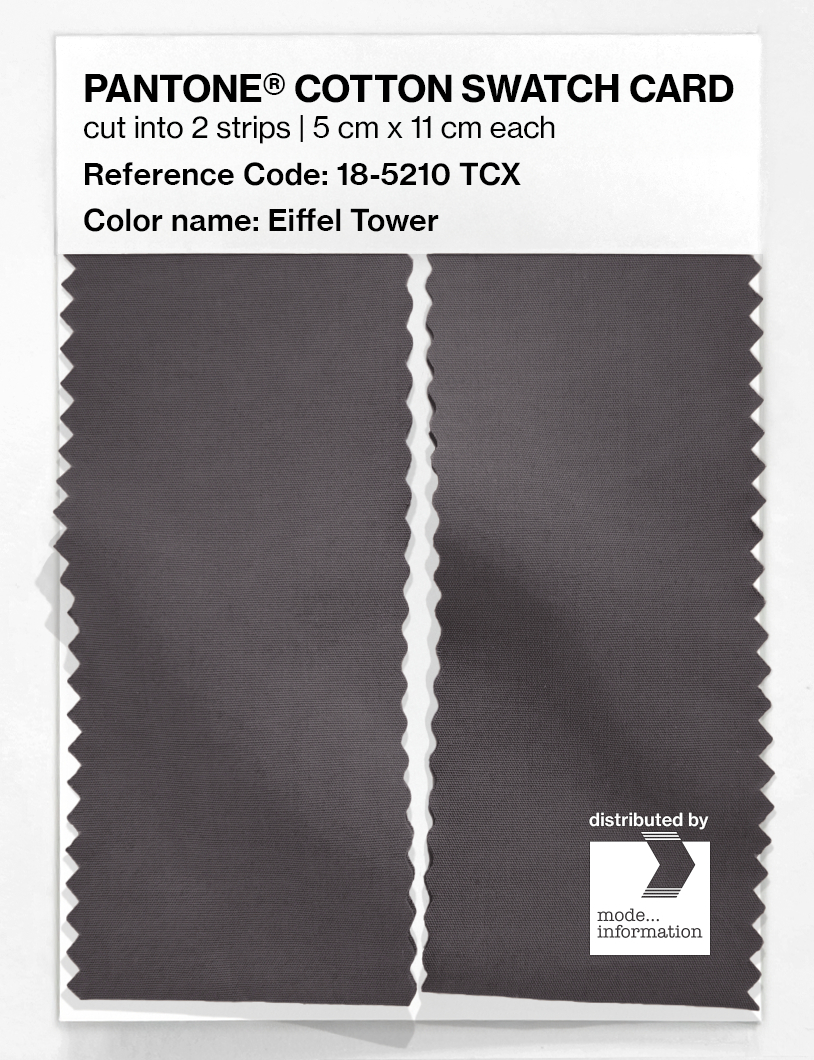 Product image 2 of the product “PANTONE® COTTON SWATCH CARD 18-5210 TCX Eiffel Tower ”