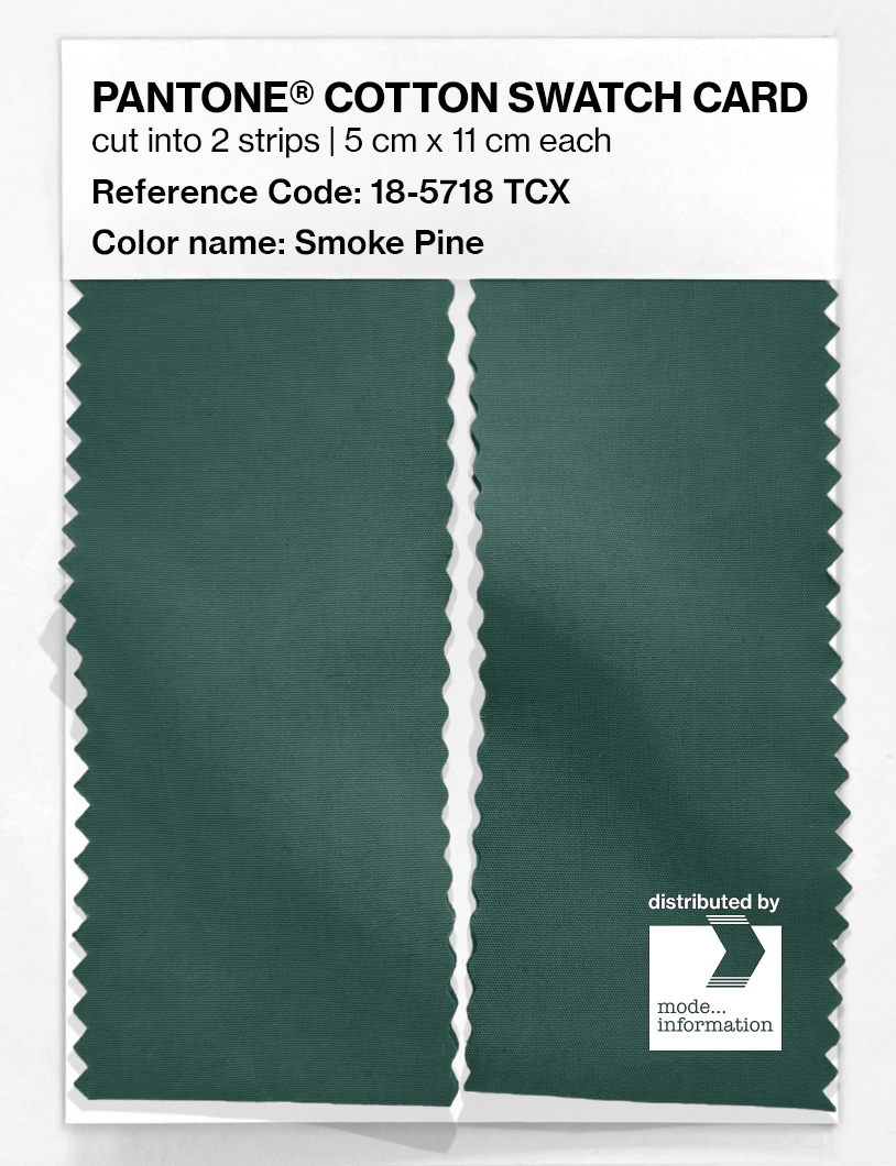 Product image 2 of the product “PANTONE® COTTON SWATCH CARD 18-5718 TCX Smoke Pine ”