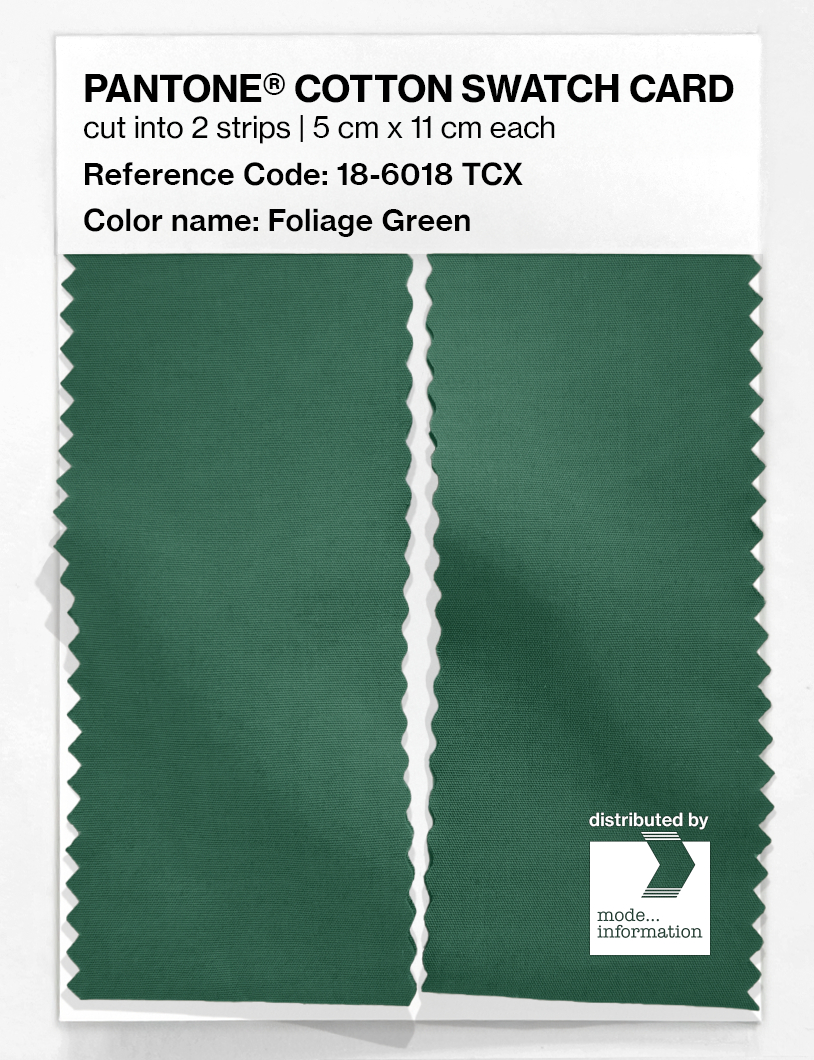Artikelbild 2 des Artikels “PANTONE® COTTON SWATCH CARD 18-6018 TCX Foliage Green “