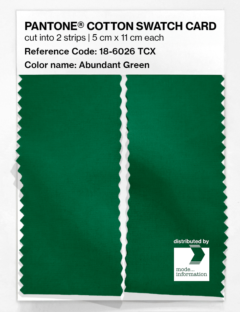Artikelbild 2 des Artikels “PANTONE® COTTON SWATCH CARD 18-6026 TCX Abundant Green “