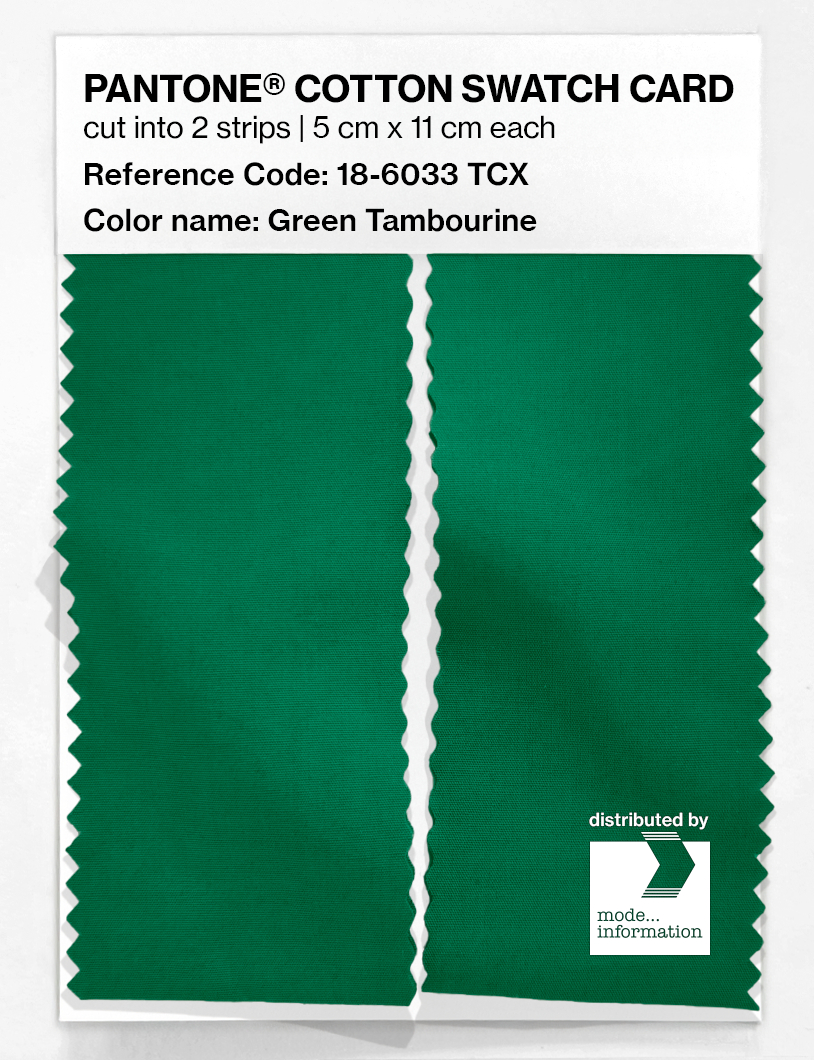 Artikelbild 2 des Artikels “PANTONE® COTTON SWATCH CARD 18-6033 TCX Green Tambourine “
