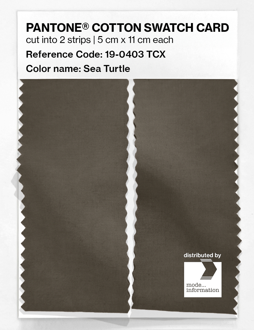 Product image 2 of the product “PANTONE® COTTON SWATCH CARD 19-0403 TCX Sea Turtle ”