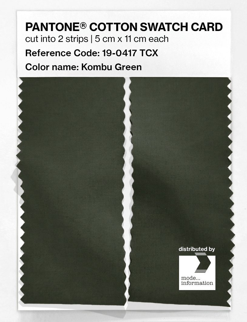 Artikelbild 2 des Artikels “PANTONE® COTTON SWATCH CARD 19-0417 TCX Kombu Green “