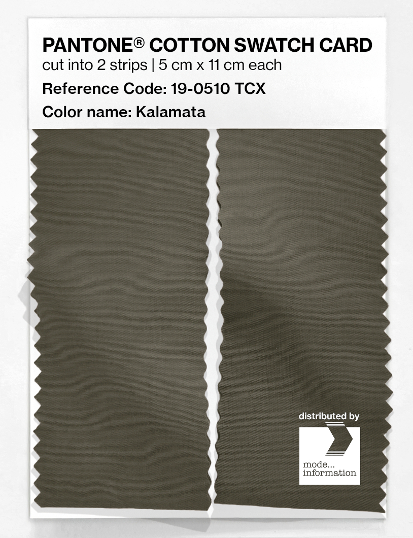 Product image 2 of the product “PANTONE® COTTON SWATCH CARD 19-0510 TCX Kalamata ”