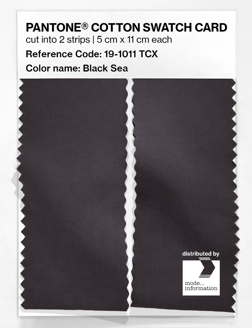 Product image 2 of the product “PANTONE® COTTON SWATCH CARD 19-1011 TCX Black Sea ”