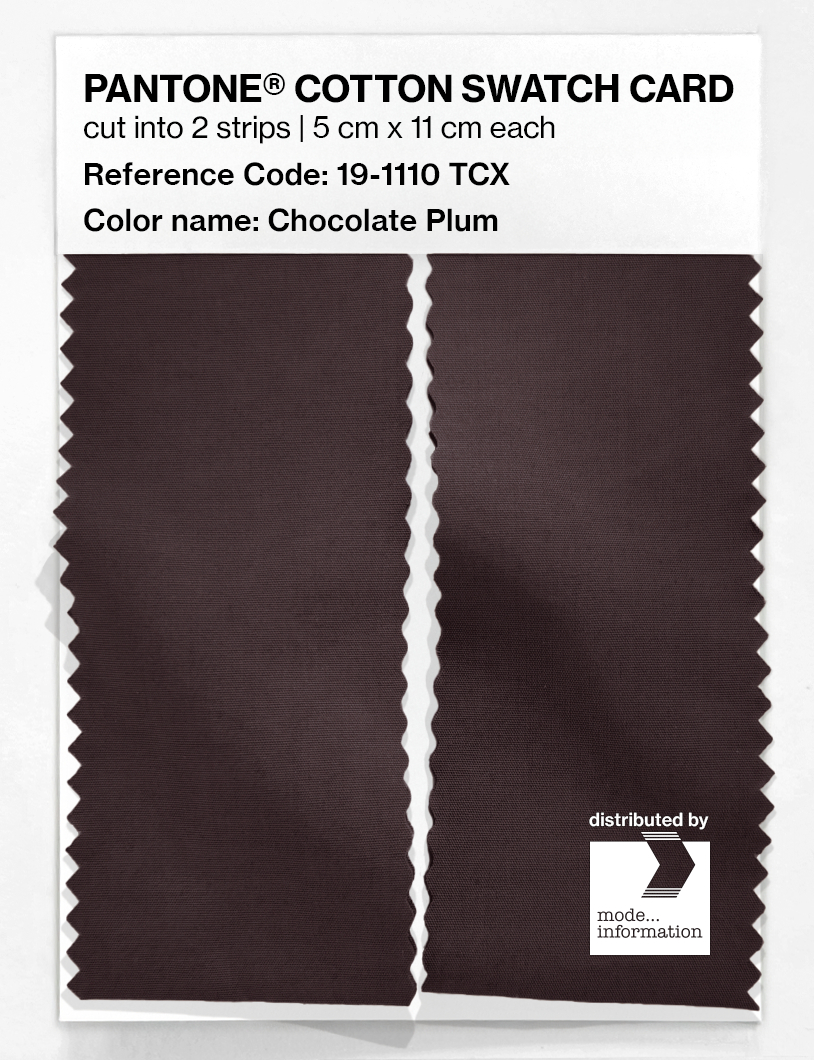 Artikelbild 2 des Artikels “PANTONE® COTTON SWATCH CARD 19-1110 TCX Chocolate Plum “