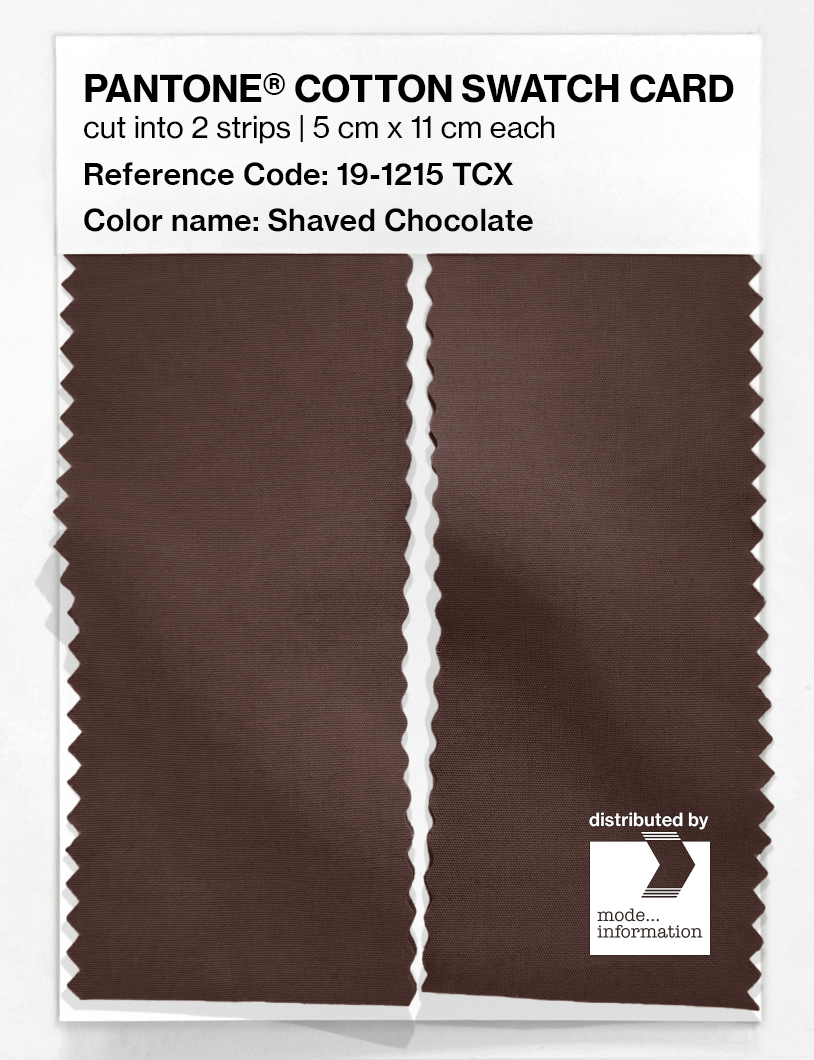 Artikelbild 2 des Artikels “PANTONE® COTTON SWATCH CARD 19-1215 TCX Shaved Chocolate “