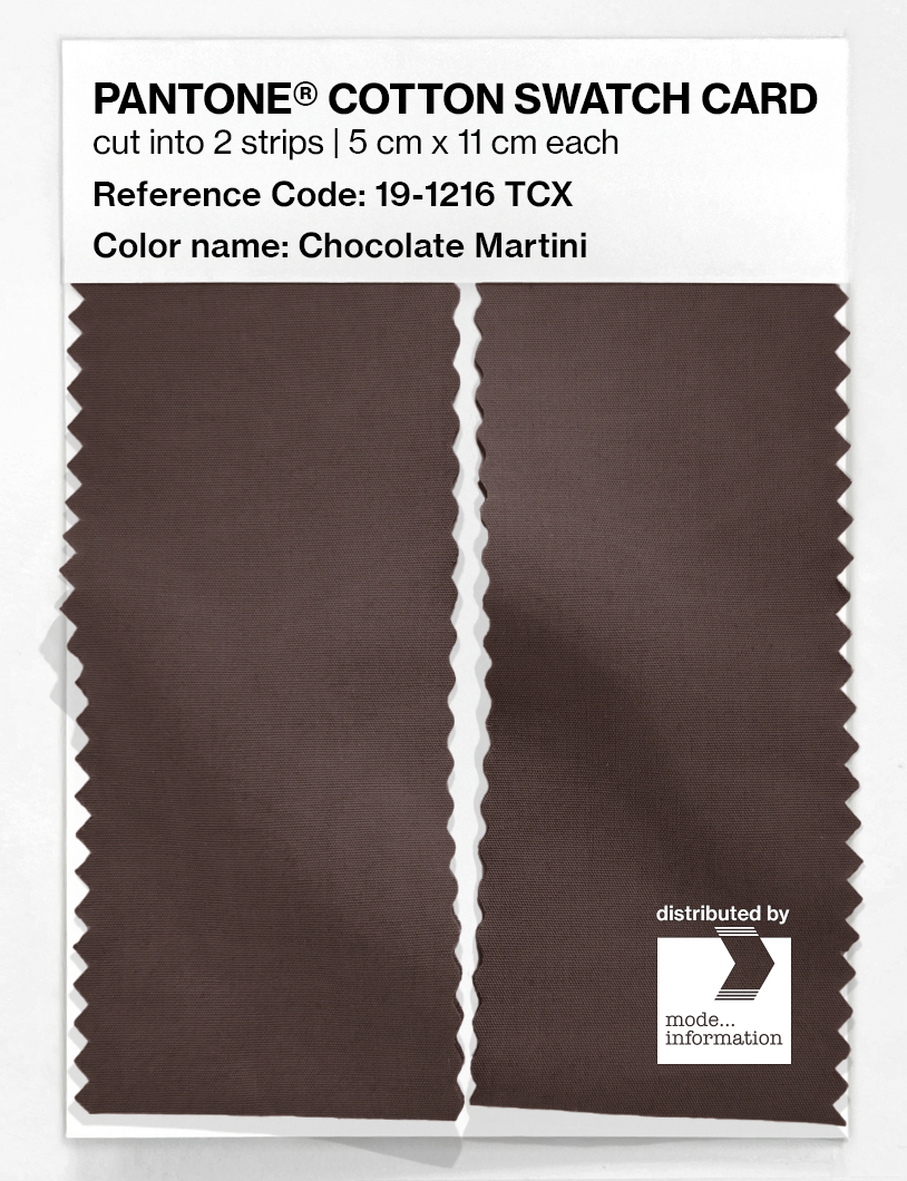 Artikelbild 2 des Artikels “PANTONE® COTTON SWATCH CARD 19-1216 TCX Chocolate Martini “