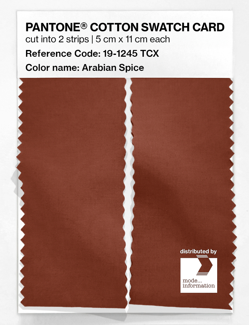 Artikelbild 2 des Artikels “PANTONE® COTTON SWATCH CARD 19-1245 TCX Arabian Spice “