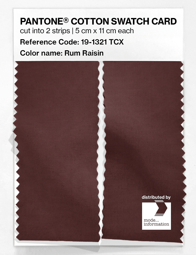 Artikelbild 2 des Artikels “PANTONE® COTTON SWATCH CARD 19-1321 TCX Rum Raisin “